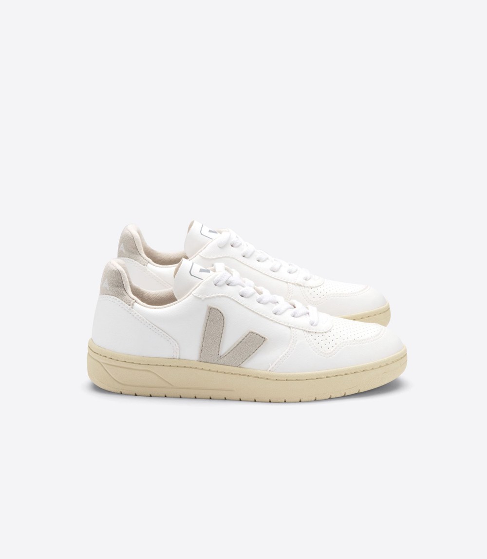 Veja Sneakers Herr - V-10 Cwl - Vita/Beige - 508692-WTH